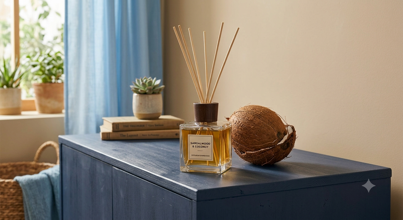 Difusor de Aromas con Varillas – Coco & Sándalo